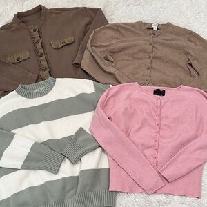 🧁 Bundle of 4 Woman’s Top/Sweaters Size Large